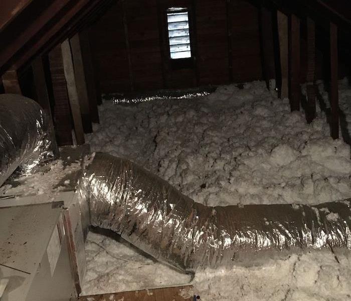 Clean attic with duct work