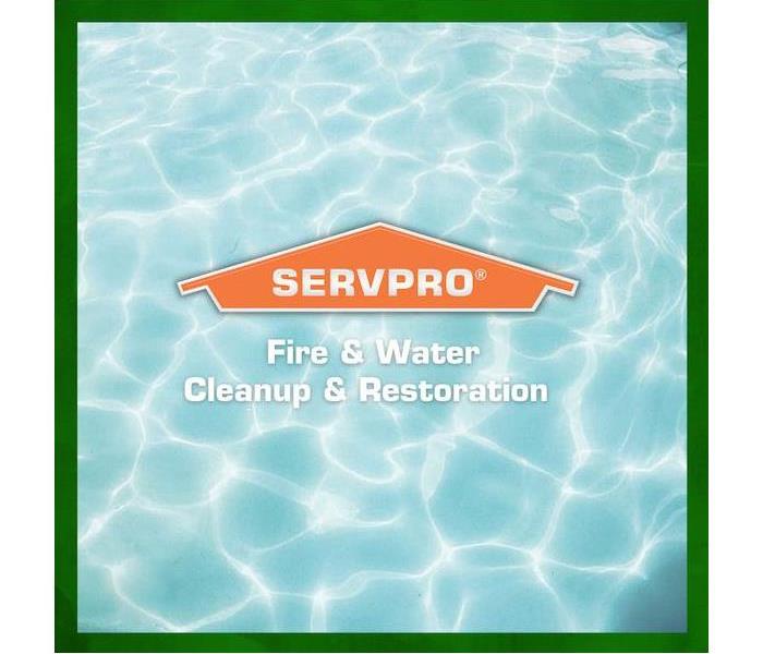 SERVPRO logo over water
