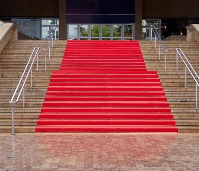 Red Carpet On Stairs